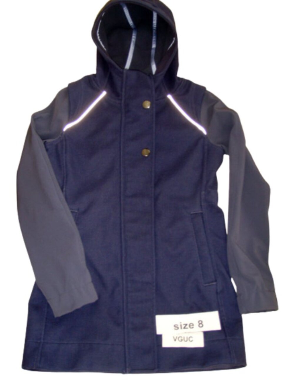 Ivivva Girl by Lululemon 🍋 Rock in the Rain Jacket raincoat navy size 8